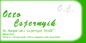 otto csjernyik business card